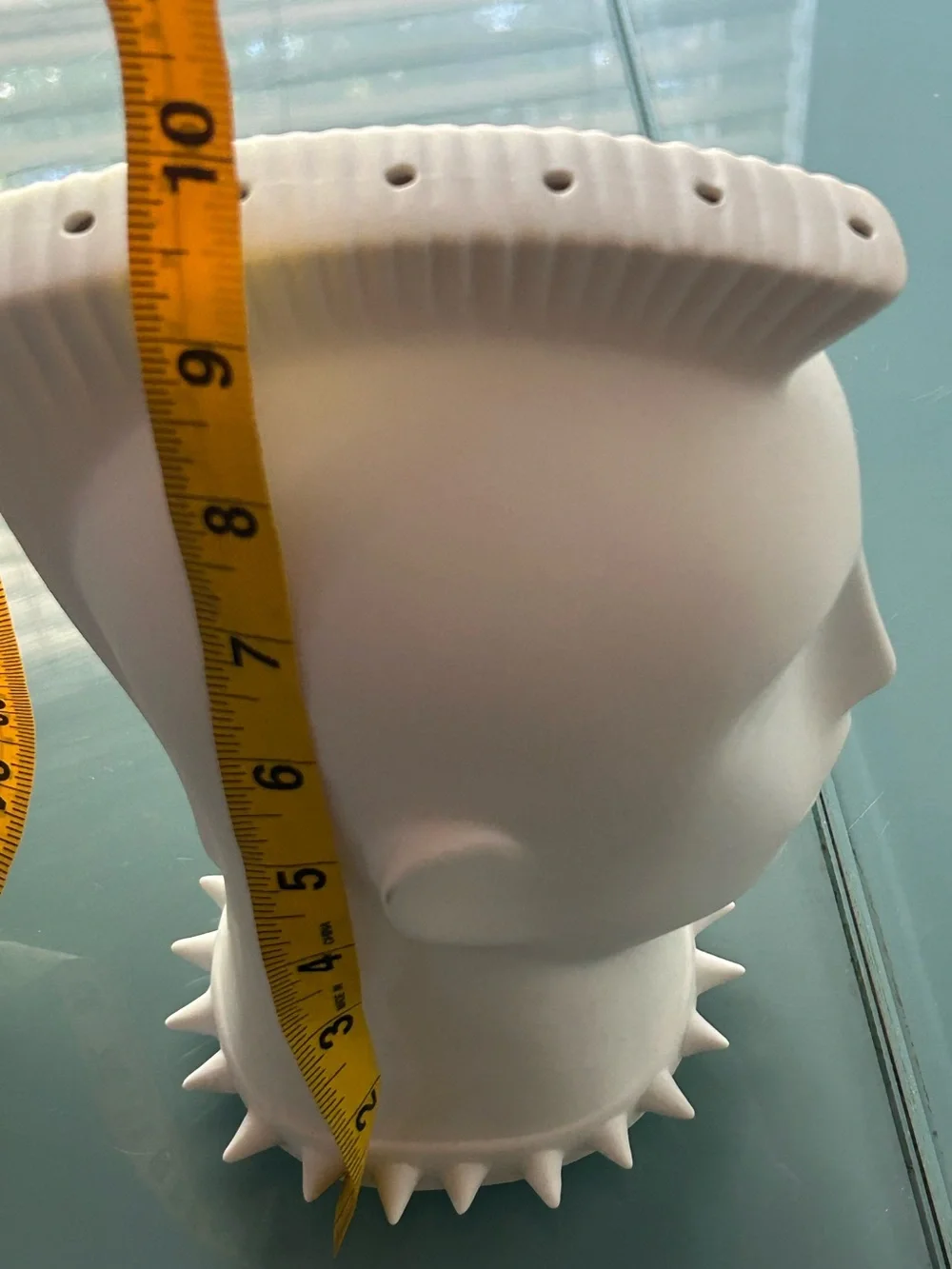 Jonathan Adler Mohawk Lollipop Holder White Porcelain Punk Rock Head Home. Decor
